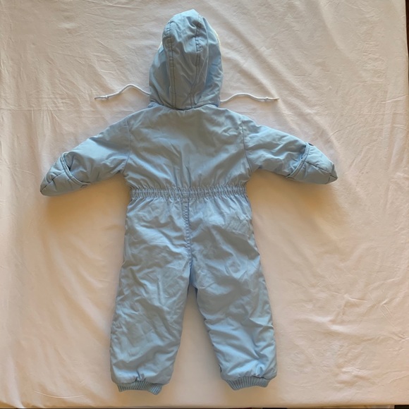 Rare Rothschild Vintage Snowsuit, hand covers, baby blue retro airplane puffer - Picture 3 of 16
